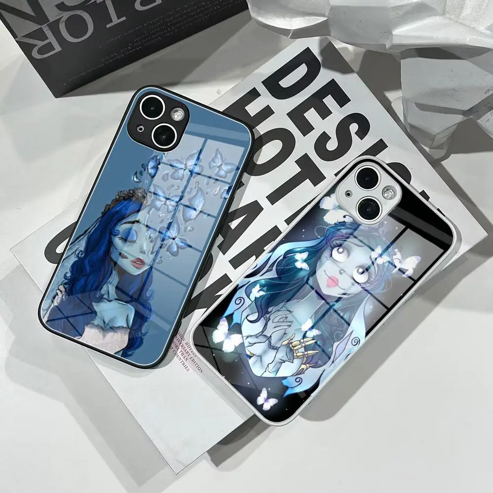 

Corpse Bride Phone Case Tempered Glass For IPhone 16 15 Pro Max 14 13 12 Mini Plus Samsung S24 S23 Ultra phone case