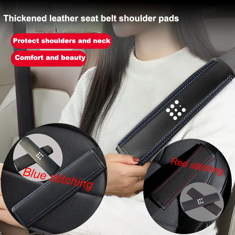2 uds PU cuero cinturón de seguridad de coche cubierta de correa de hombro cubierta de correa de seguro para Landian E5 E3 Dongfeng fengguang Seres Evolute Car