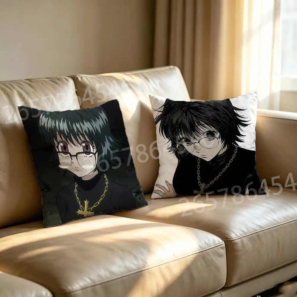 S-Shizuku M-Murasaki Polyester Printed Pillow Cover Square 30 35 40 45 50 55 cm Soft for Sofa Bed Car Home Decor