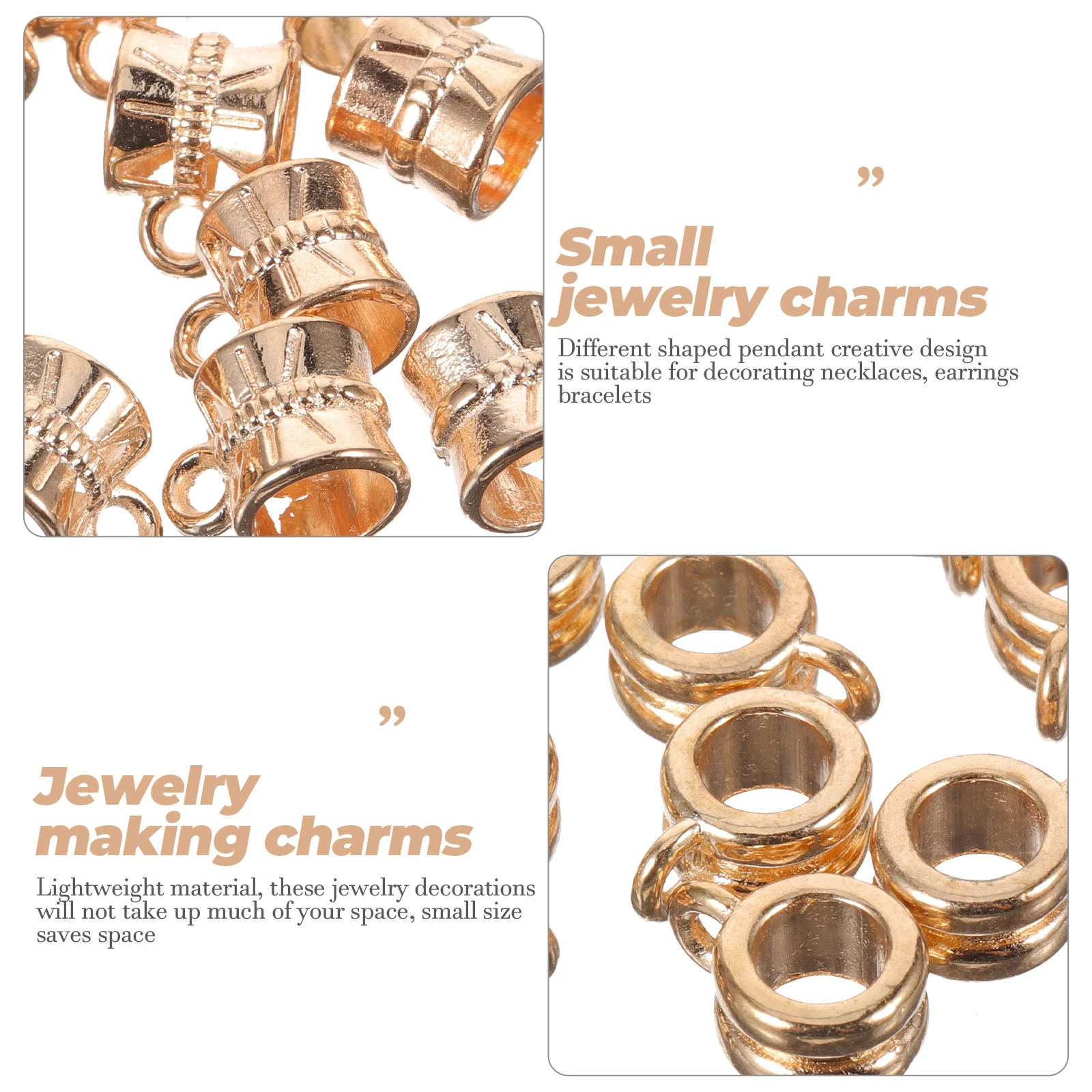 

80 Pcs Headwear Accessories Metal Charm Jewelry Charms Necklaces for Pendants Bulk DIY