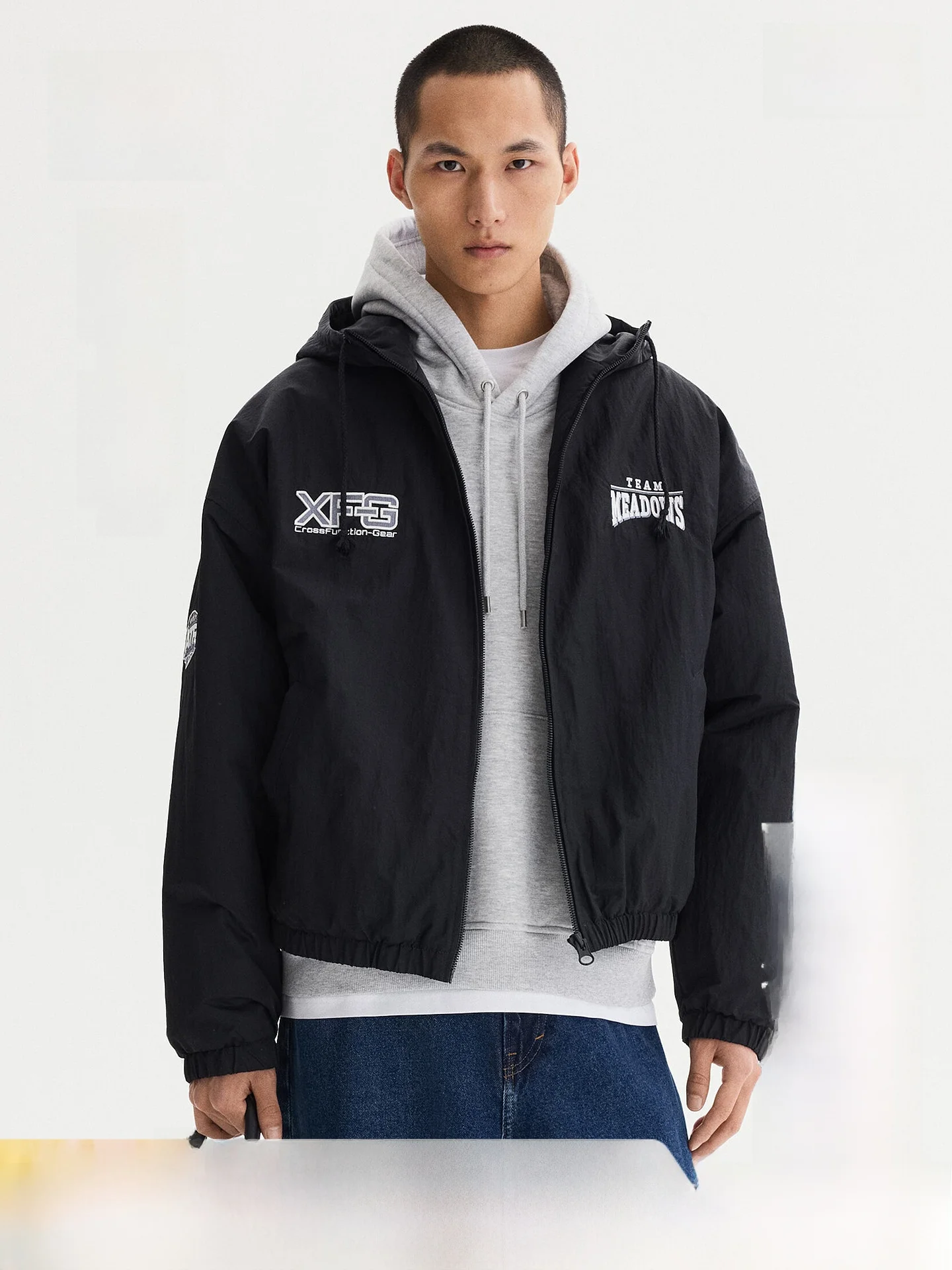 

Куртка H&M из хлопка, весна 2026, новая коллекция, свободный крой, ветрозащитная, с капюшоном, с нейлоновым наполнителем, женская одежда, мужская одежда, парный комплект