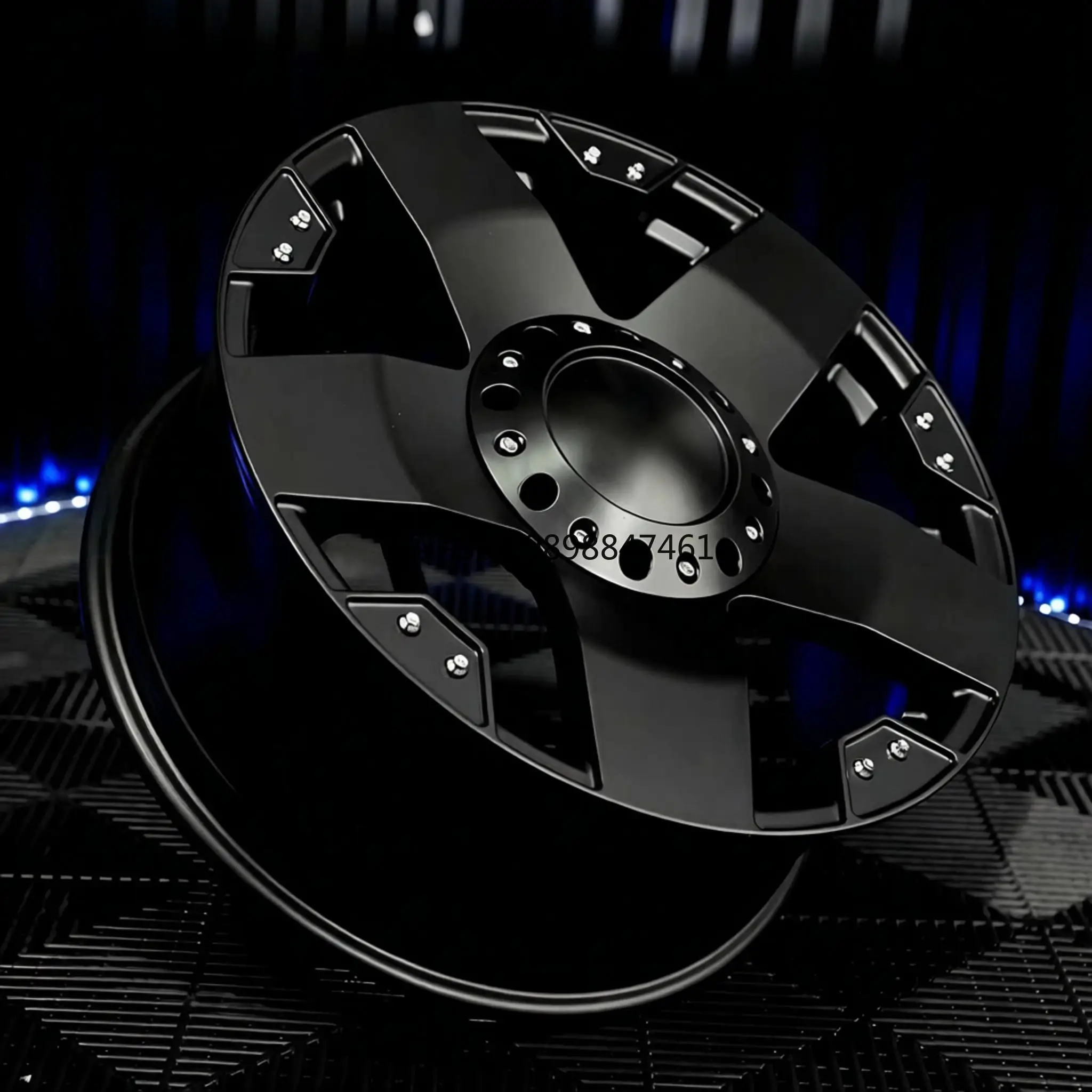 Matte Black 5-Spoke Simulated Beadlock Monoblock Forged Wheels Off-Road Rims 17-20 Inch for Truck SUV
