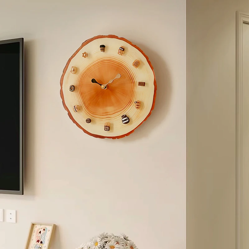

Wall clock living room magnetic clock free of punching
