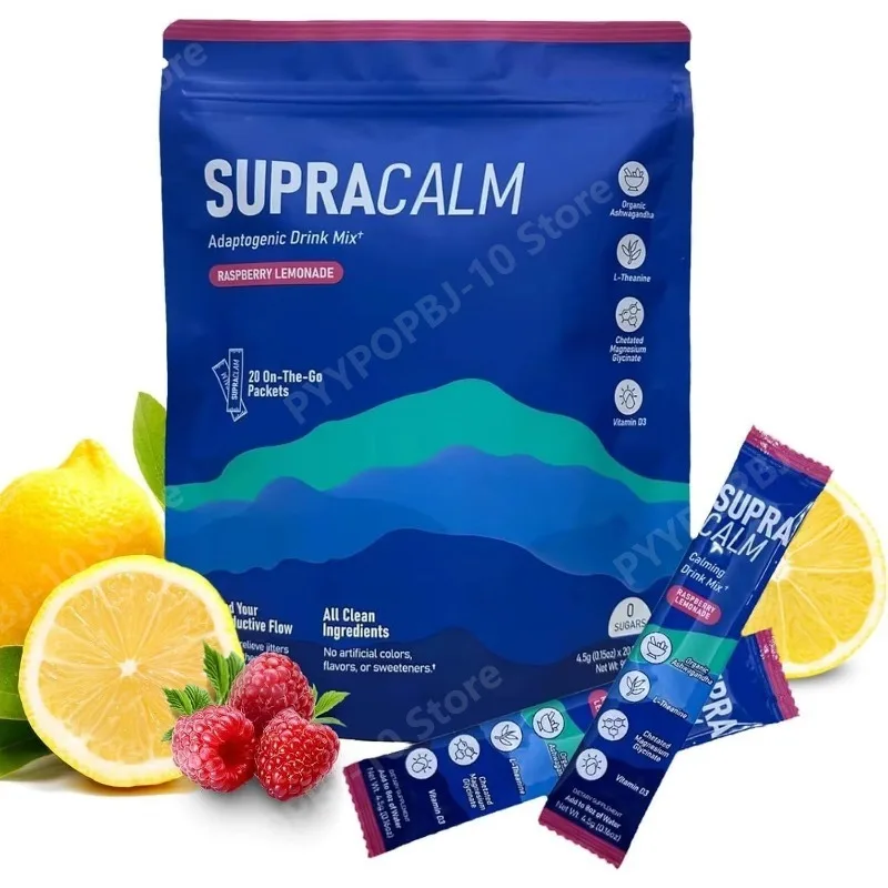 

Порошковая смесь для напитка 20Ct: Малиновый лимонад с L-теанином и KSM-66 Ашвагандха