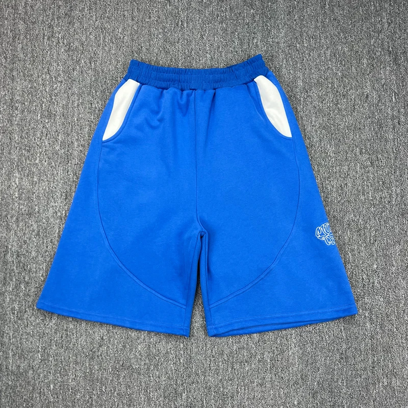 

Classic Embroidered Logo Mertra Shorts Summer Loose Casual Pants Men Women Color Contrast Elastic Waist Sports Shorts