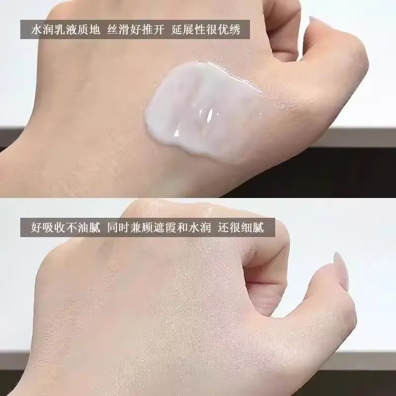 50g tierra roja Base facial energizada Primer crema facial naranja preparación de maquillaje Invisible poros hidratante suavizan