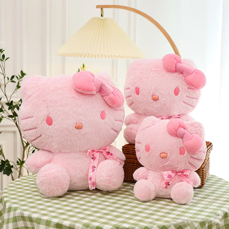 Pink Hello Kitty Doll Large Plushies Sakura Kt Cat peluche regali per bambini Grab Cute Sanrio Doll regali di compleanno per ragazze