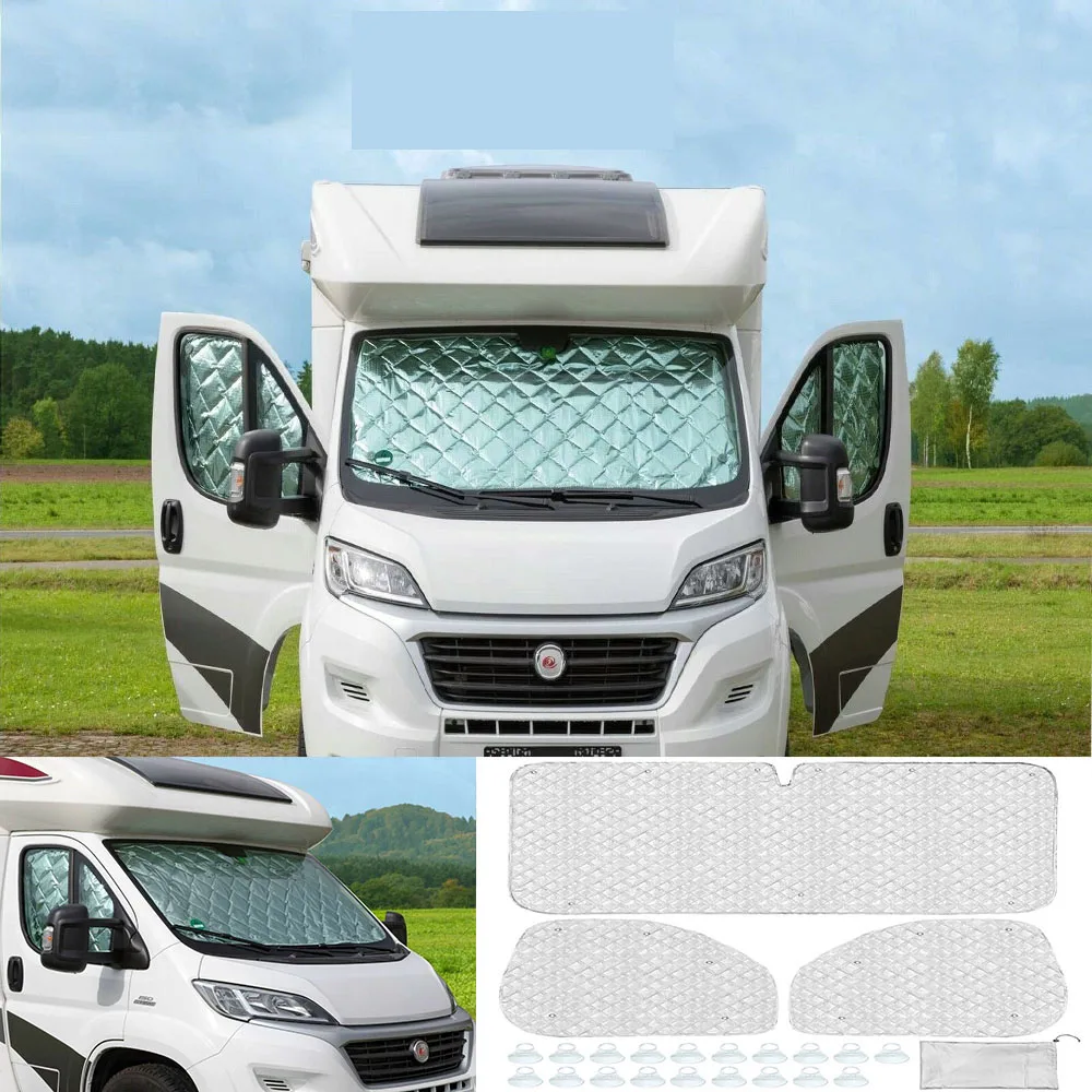 

Sunshades Internal Thermal Blinds 7 Layer Cover Windscreen For Fiat Ducato Citroen Relay 2006 - 2022 Exterior Accessories