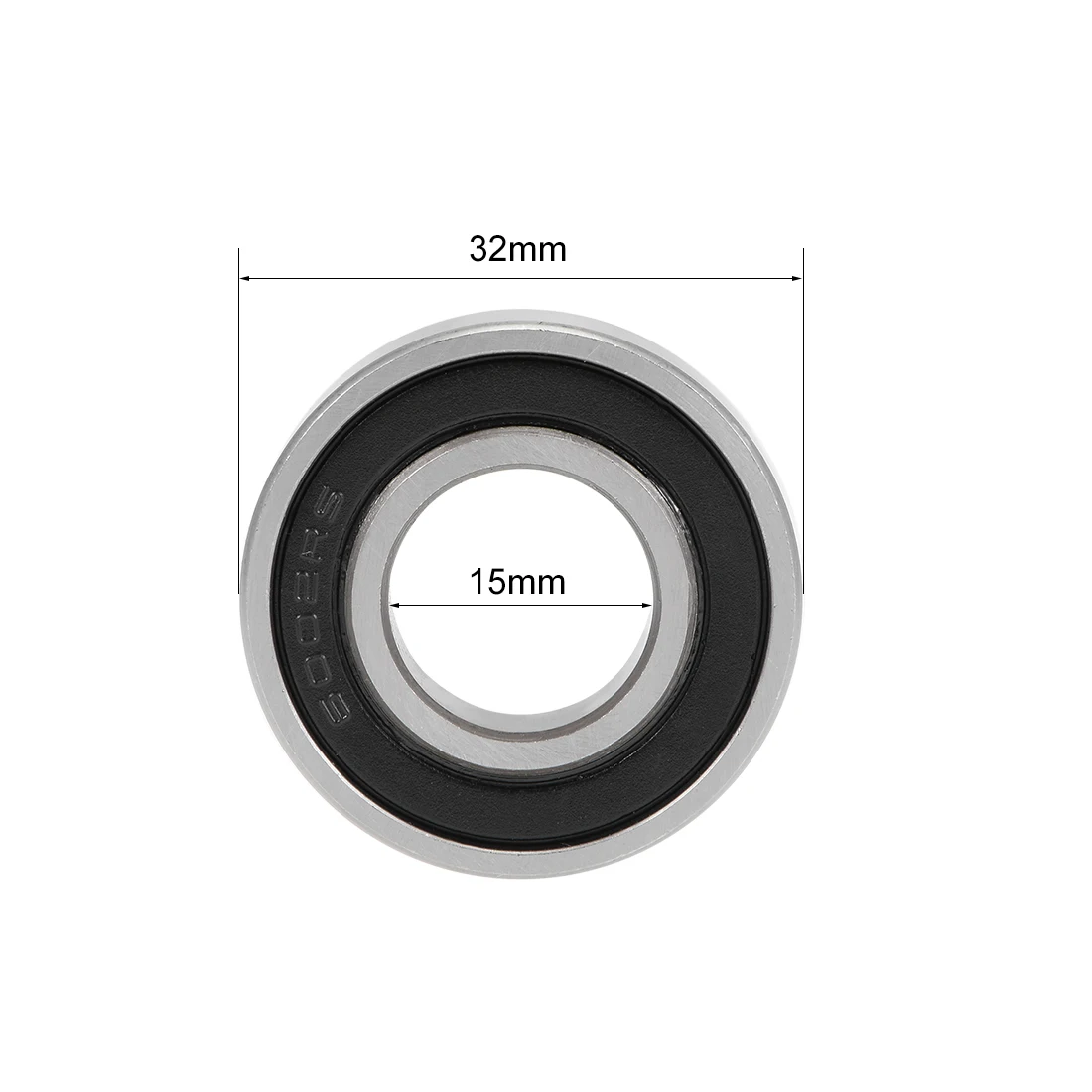 Motoforti 2pcs 6002-2RS Ball Bearings Z2 15x32x9mm Double Shielded Carbon Steel