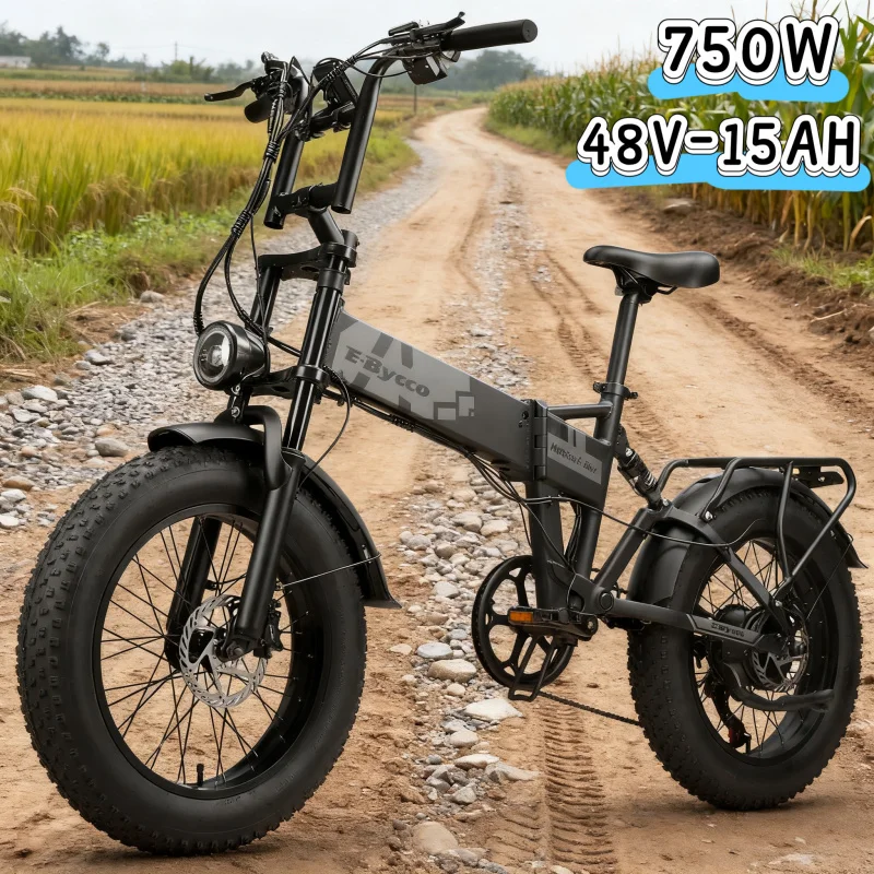 

20-inch electric bicycle 750W power 48V 15AH battery electric bike, safe, durable, lightweight, comfortable and stable