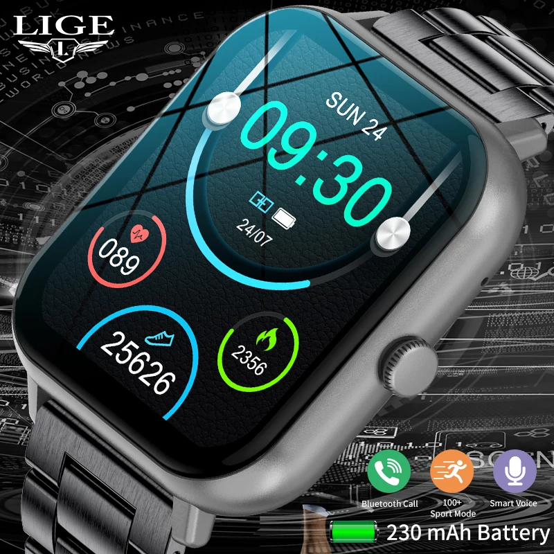 

FOXBOX Hot Sales Smart watch Sports Bracelet Fitness Waterproof Voice Music Wireless Call Men Women Smartwatch Free shipping