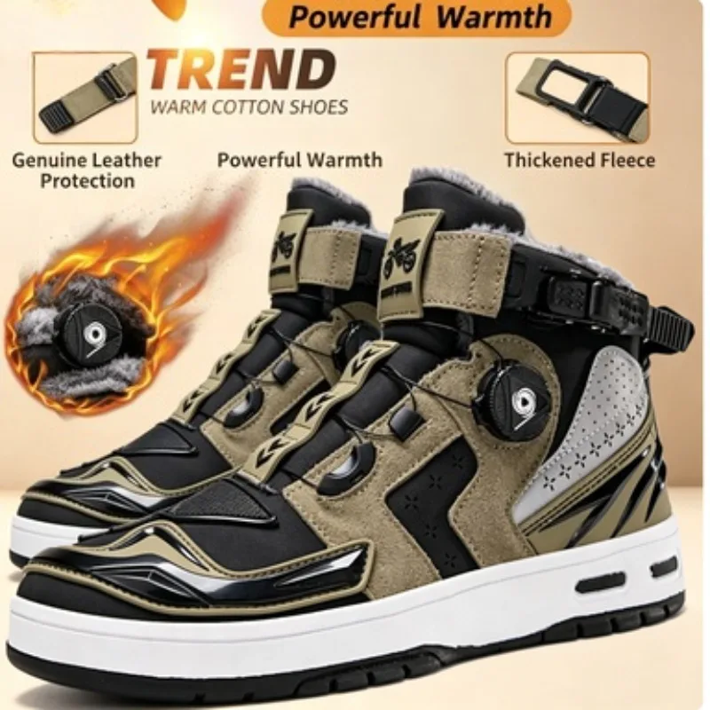 

Fashionable and Trendy Anti Slip Motorcycle Boots Wear-resistant Riding Leather Motorcycle Shoe High Top Casual Motorcycle Shoes