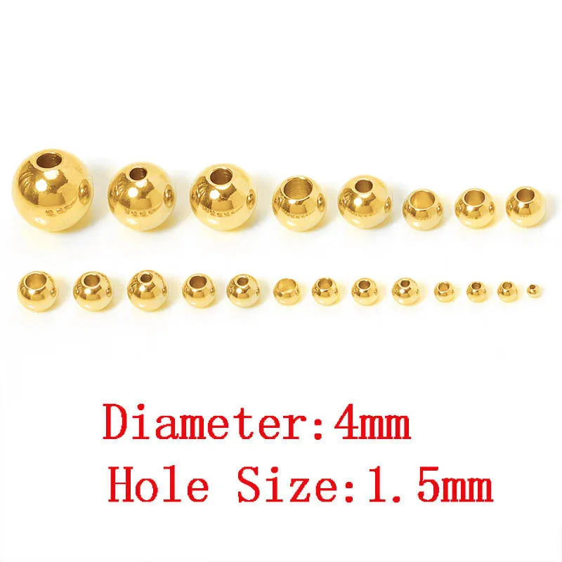 100pcs Stainless Steel Beads for Jewelry Making