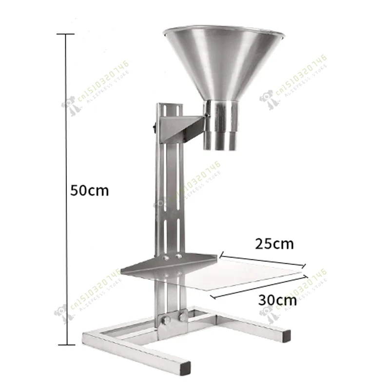 Manual Filling Machine Stainless Steel Large Diameter Feeding Hopper Packaging Vacuum Bag Oil Proof Sub-Packing  Funnel