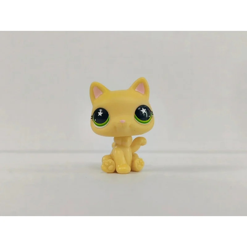 

LPS Figure French Exclusive Yellow Cheese Cat #7089 Mini Pet Shop toy