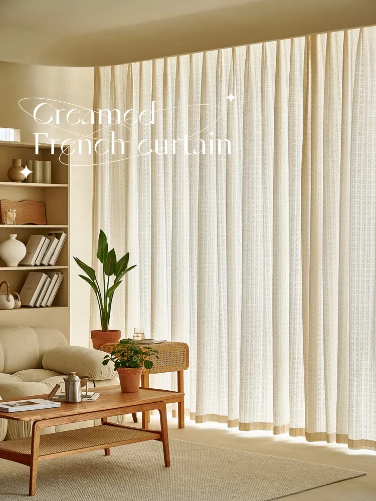 

N3325Gauze curtain French style living room balcony bedroom light-proof