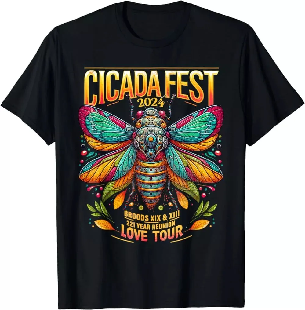 Entomology Cicada Fest 2024 Broods XIX XIII Cicada Lover Unisex T-Shirt