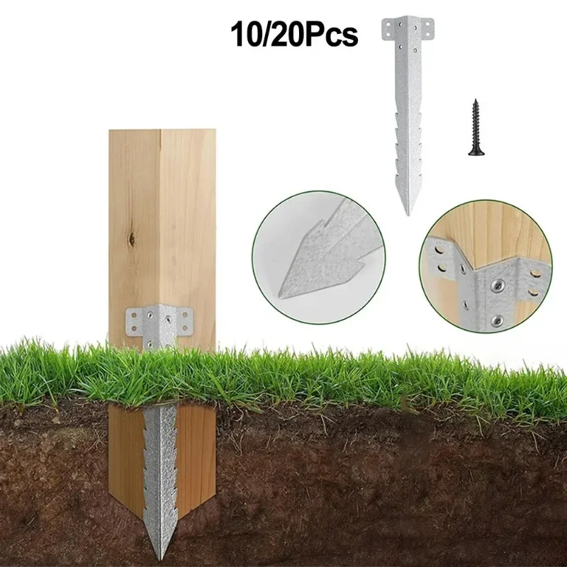 Metal Ground Spike Stakes Garden Railway Sleeper Bracket for Raised Bed Pathway Edging