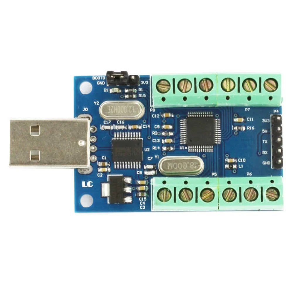 STM32F103C8T6 Chip USB Interface 10 Channel 12Bit AD Sampling Data Acquisition Module STM32 UART Communication ADC Module