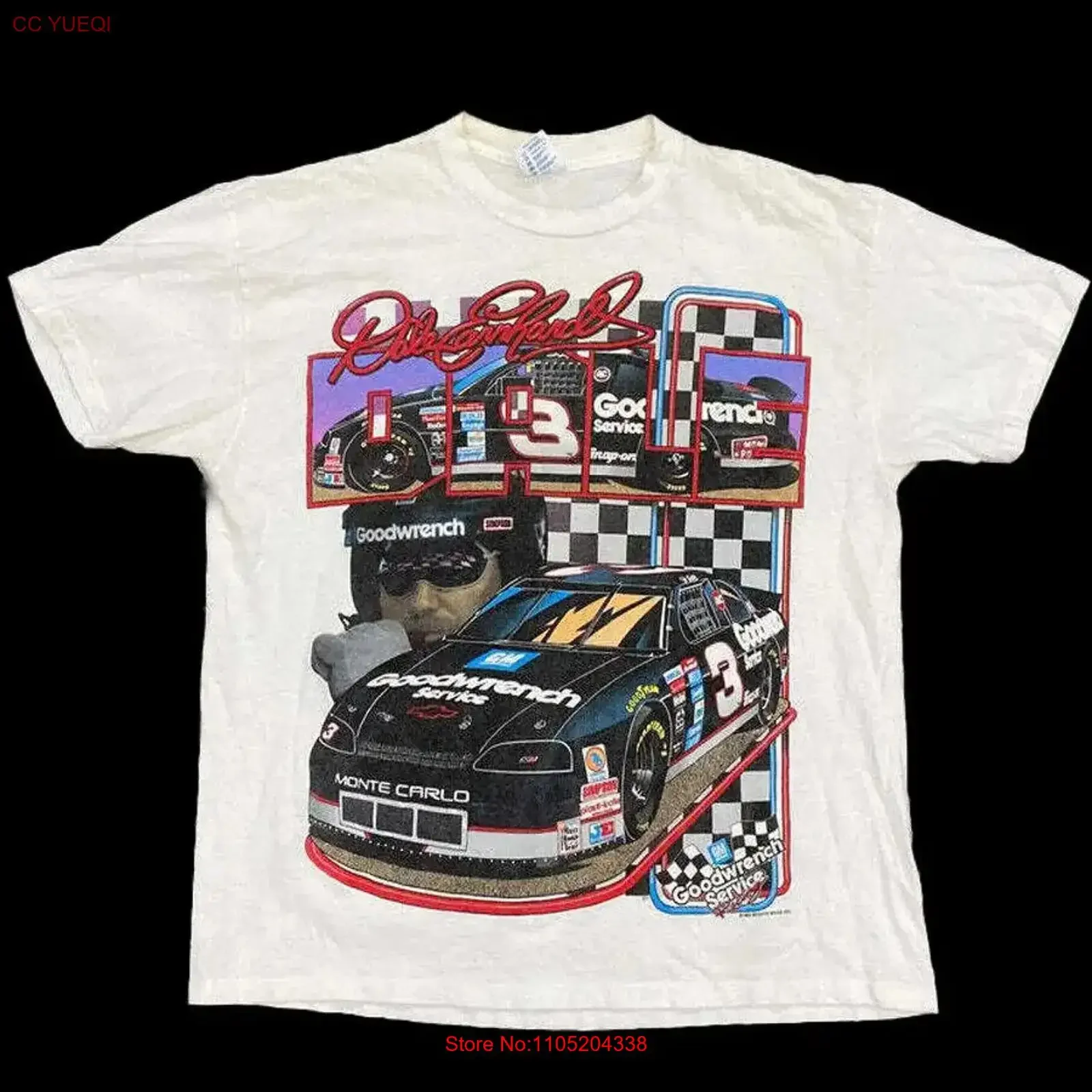 Hot Dale Earnhardt 1995 Neues, seltenes S 235XL T-Shirt 2D1279 Freeship Vintage Washed Unisex Soft Streetwear Fashion Stretched
