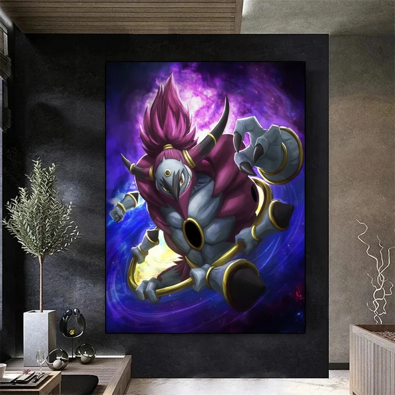 لوحة فنية جدارية قماشية من Pokémon Hoopa - ديكور أنمي حيوي لغرفة المعيشة