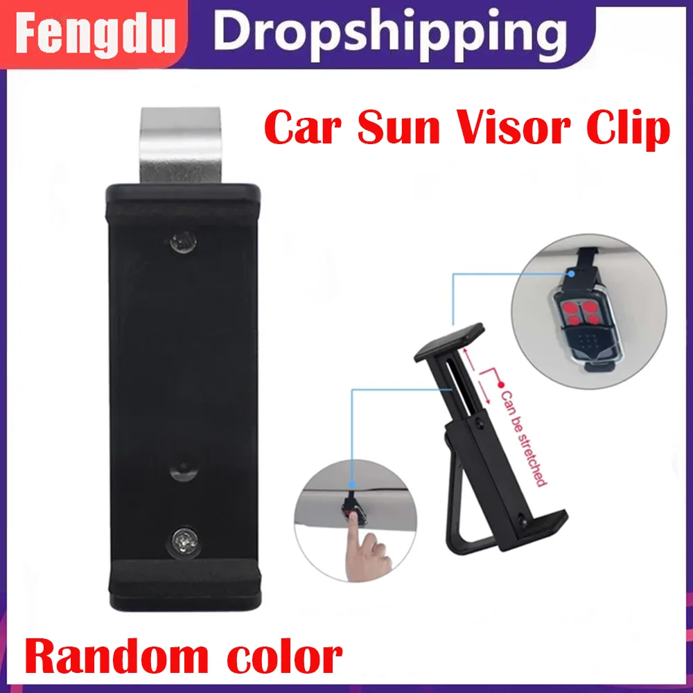 

Car Sun Visor Clip Holder For Garage Door Control Car Keychain Barrier Universal Opener Quick Installation