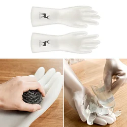 Waterproof Latex Gloves Housework Cleaning Gloves Kitchen Cleaning Latex Laundry Dishwashing Gloves Wear Resistant Rubber Gloves