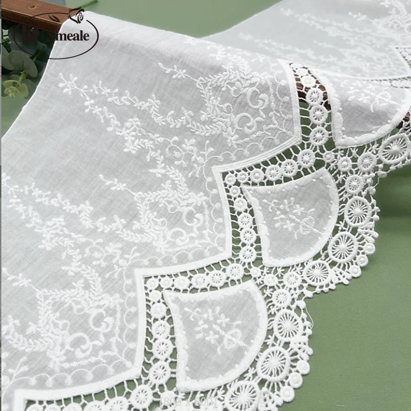 3D Embroidery Hollow Cotton Lace, Children\'s Dress, Circle Lace Fabric