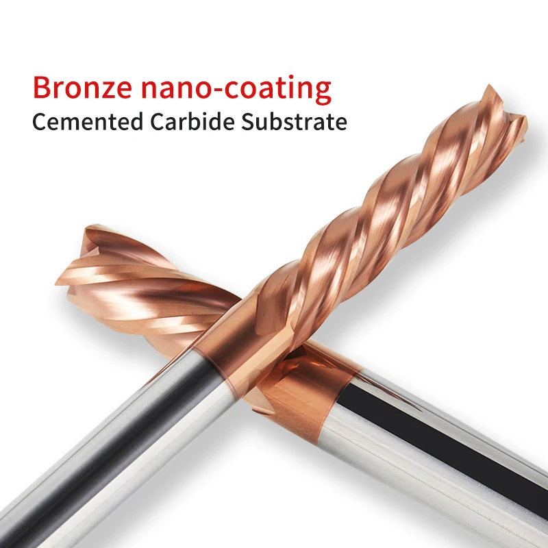 Chowmaster HRC55 كربيد نهاية مطحنة 1 2 4 6 8 10 12 14 20 مللي متر 4 المزامير قاطعة المطحنة قطع الحديد CNC Maching EndMill قاطعة المطحنة #3