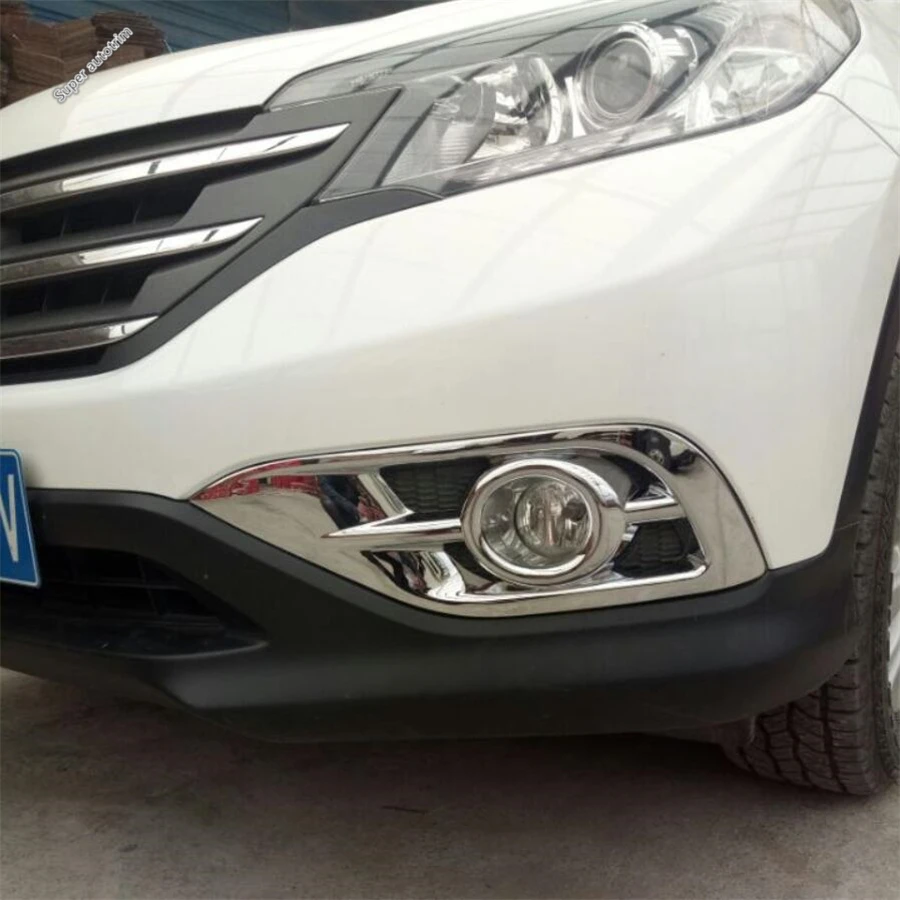 

Car Front Rear Fog Lights Lamps Frame Decoration Cover Trim For Honda CRV CR-V 2012 - 2014 ABS Chrome Accessories Exterior Kit