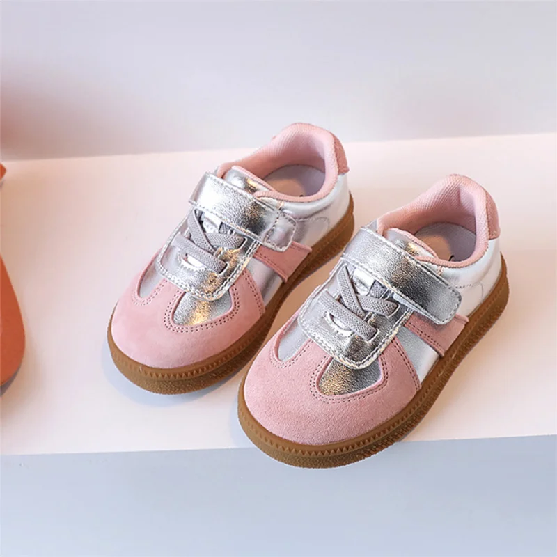 2024 New Spring Children Shoes Leather Breathable Kids Casual Shoes Non-slip Fashion Toddler Girls Boys Sneakers EU 22-30