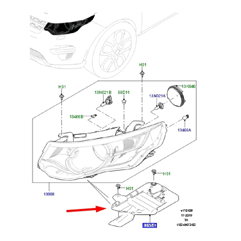 Car Front Headlights Mounting Stand LR066965 Left LR066964 Right For Land Rover Discovery Sport L550 2015-2019