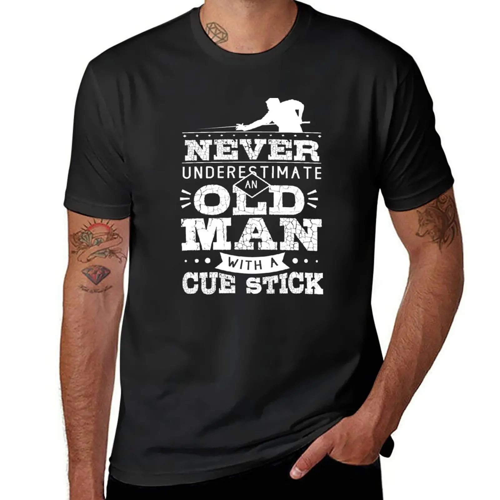 

Mens Billiards Gift Old Man Billiard Player T-Shirt Short sleeve tee for a boy blanks workout shirts for men