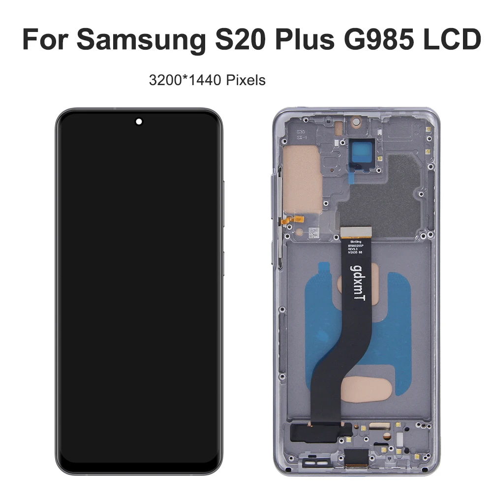 S20 Plus For Samsung Tested S20+ G985 G985F G985F/DS LCD Display Touch Screen Digitizer Assembly Replacement