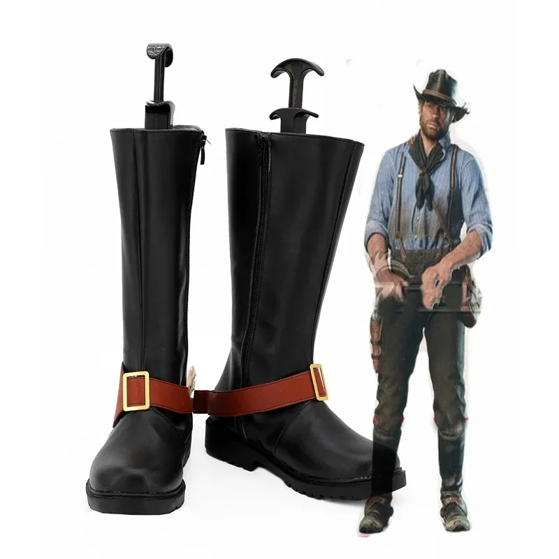 

Arthur Morgan Shoes Cosplay Red Dead Redemption Arthur Morgan Black Cosplay Boots Custom Made Shoes Any Size for Unisex
