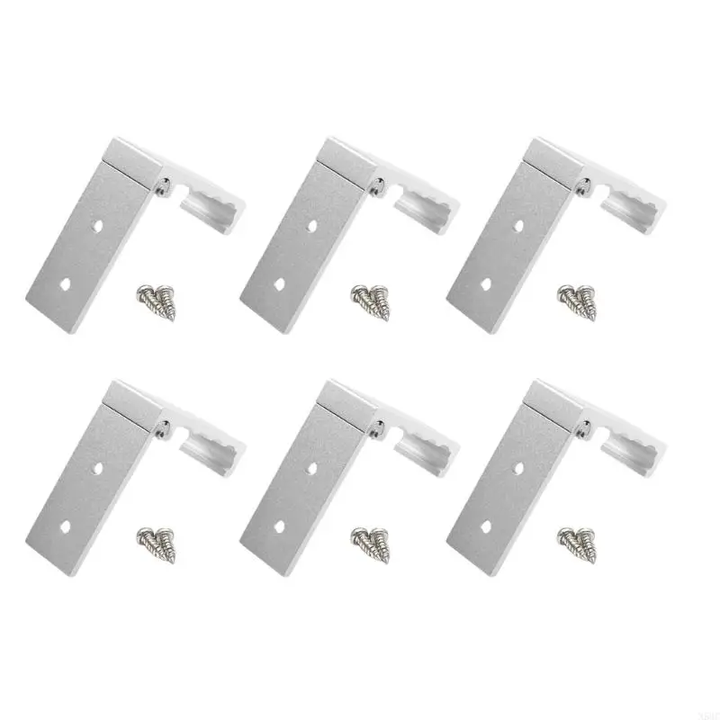 N58C 6pcs Алюминиевый сплав сплавной настенный крючок Стенная настенная вешалка настенный крючок для полотенец для подвесных