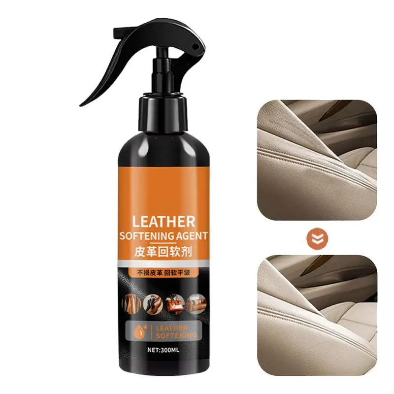 Leather Softener 300ml Leather Furniture Cleaner Leather Moisturizer Restore Agent Care Spray For Leather Apparel Furniture Auto