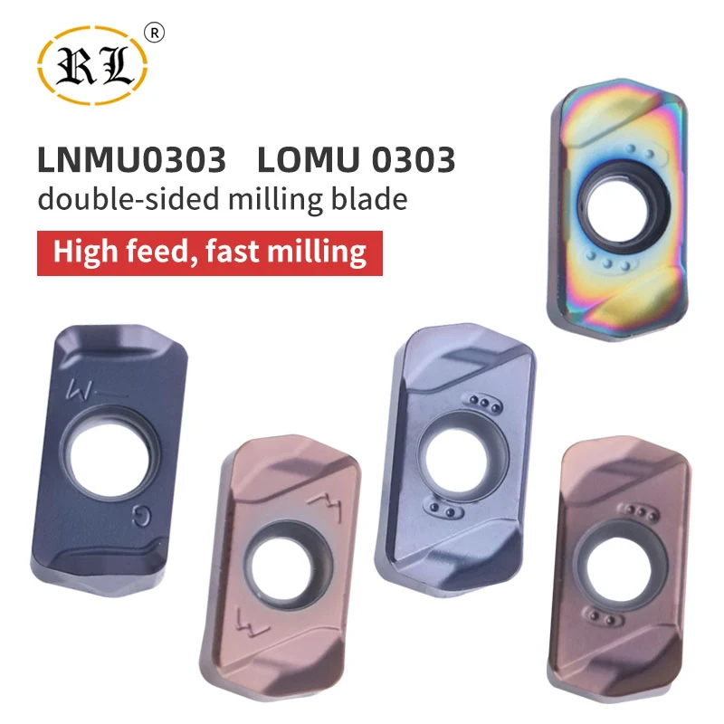 

Rl Cnc Milling Blade Double-sided Fast Feed Toshiba Lnmu0303zer Milling Blade Double-sided Rough Flying Knife Particles