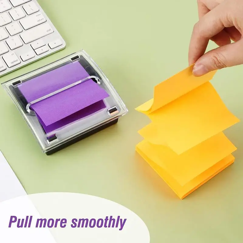 Sticky Note Holder Clear Color Acrylic Pop-up Notes Dispenser Note Holder Sticky Notes Organizer For Desk Supplies Classroom