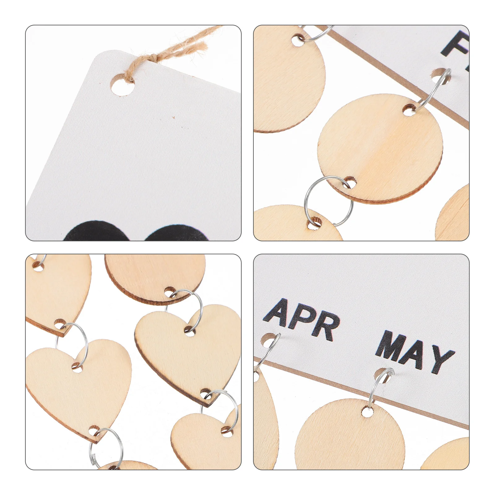 

1Set Wooden Countdown Wall Calendar Hanging Family Birthday Reminder Board Classic Pendant Calendar Design