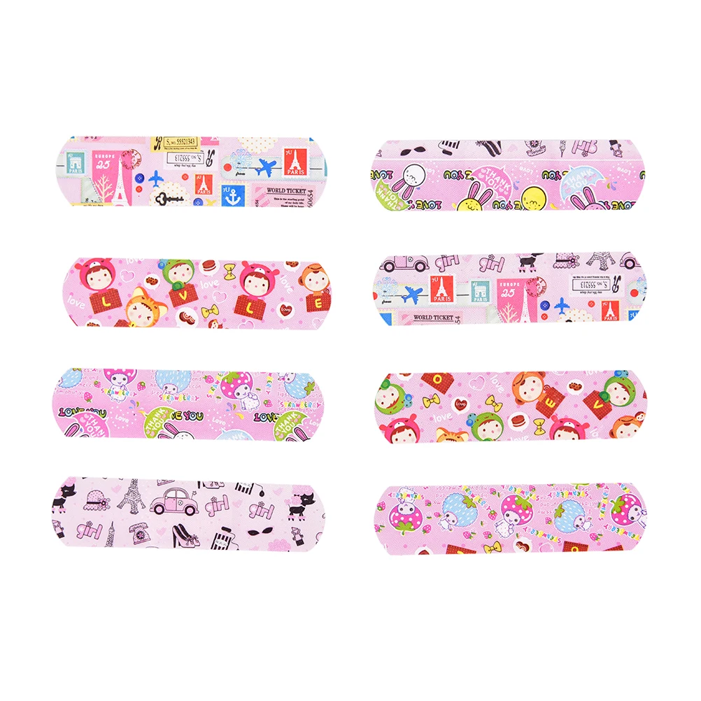 50/100/10pcs Waterproof Breathable Band Aid Plasters Child Adults Kids Wound Stickers Cartoon First Aid Adhesive Bandages