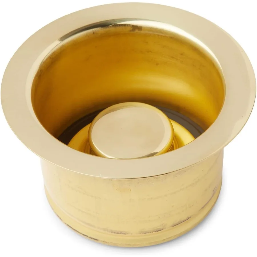 

205583 31 2 Polished Brass Kitchen Garbage Disposal Flange and Stopper for Seamless Sink Installation with Durable Finish and L