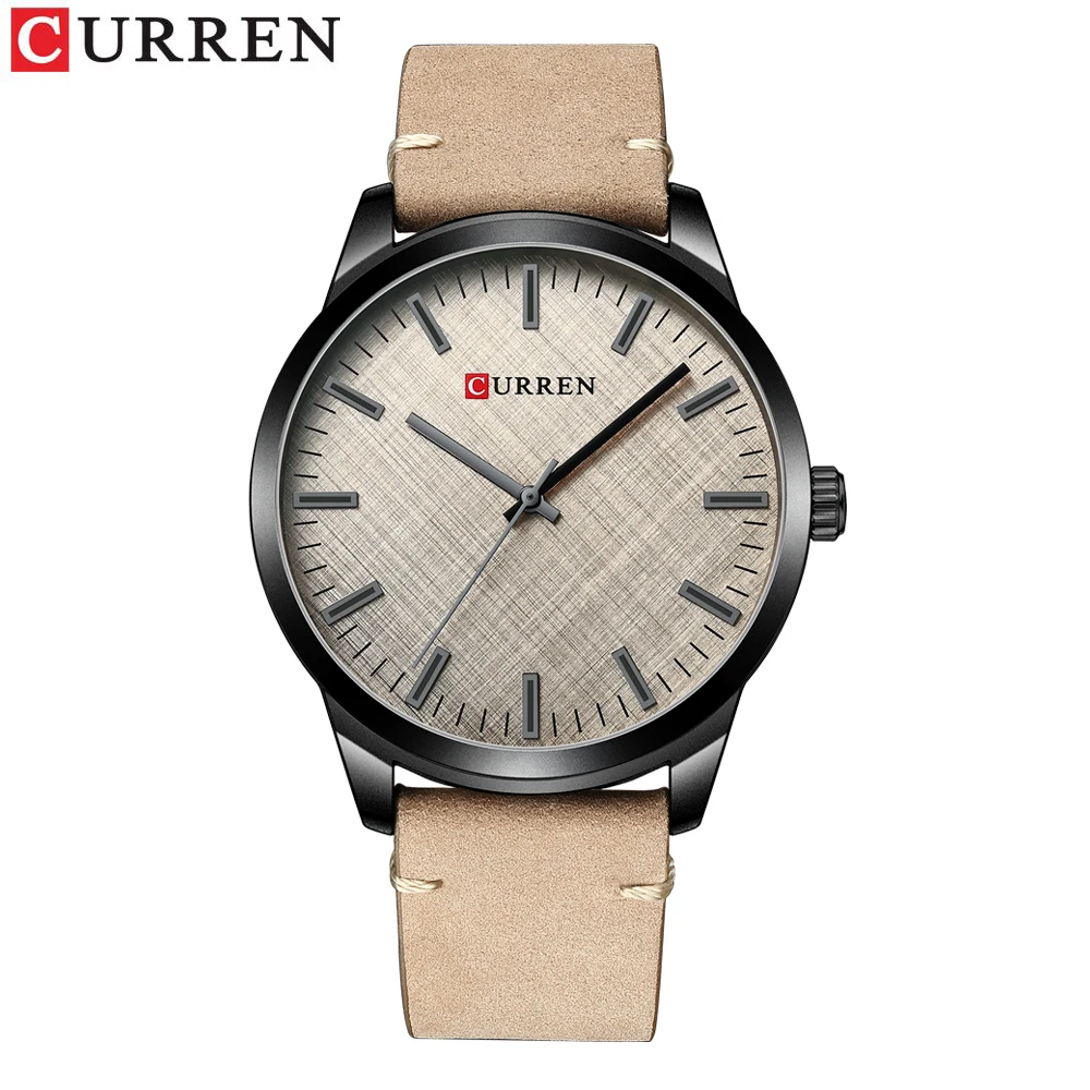 Fashion Curren Top Brand Man 2023 Business Quartz Casual Vintage Leather Strap Men's Waterproof Male Business Watch Reloj Hombre