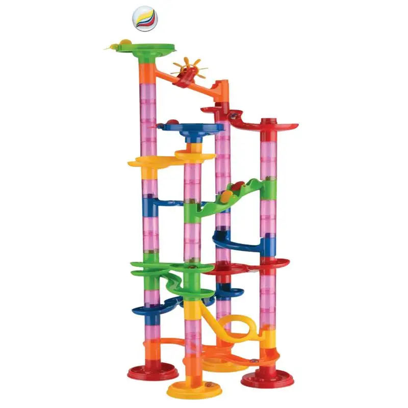 Marble Run For Kids Ages 4-8 Marble Slide Toys Educational STEM Construction Toy Building Block For Parent-Child Fun Kids