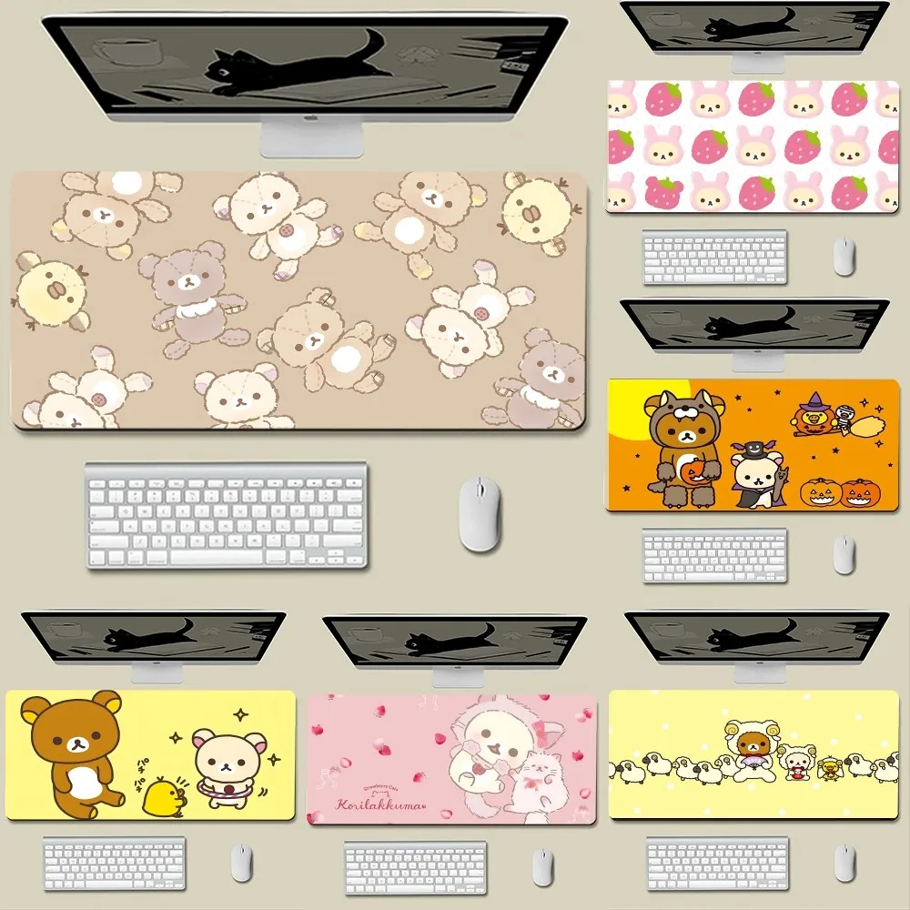 Japan SAN-X Rilakkuma Cute Mousepad New Arrivals Large Gaming Mousepad L XL XXL Gamer Mouse Pad Size For Keyboards Mat