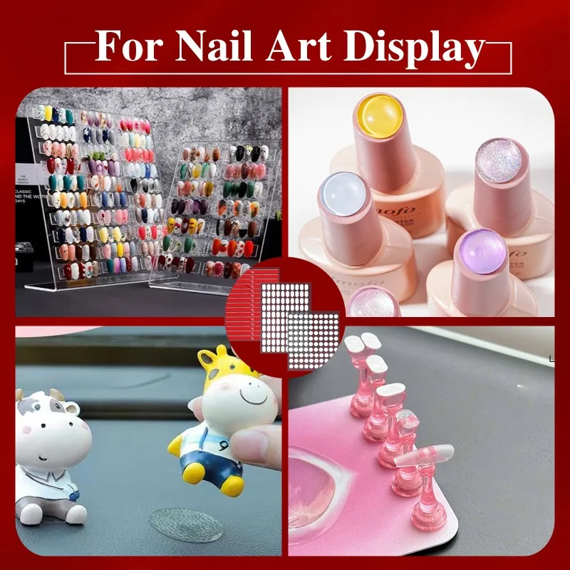 Double-sided Tape Stickers Cut-Free Glue DIY False Press on Nail Practice Display Stand Tape Stickers Fake Nail Manicure Tool