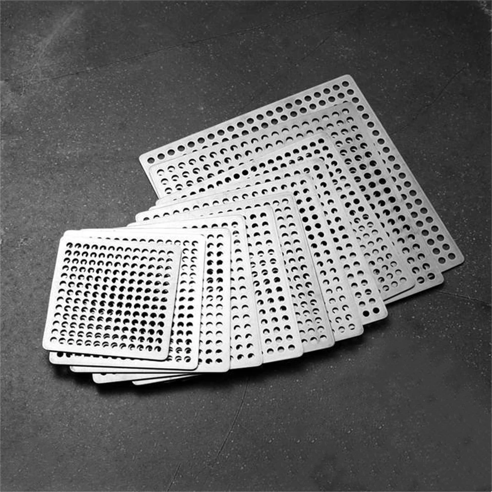 Square Drain Cover Stainless Steel Bathroom Shower Sink Strainer Drain Hair Filter Cover Bathroom Kitchen Sink Drain Protector