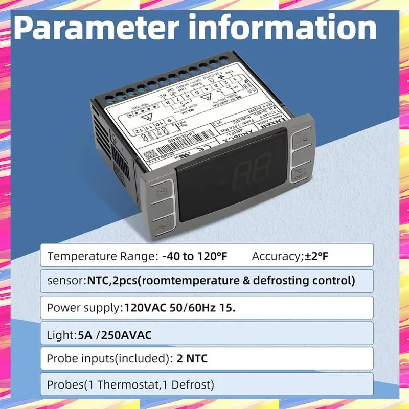 Controladores de temperatura AIAI XR06CX-4N1F1, termostato digital programável com sonda de sensor