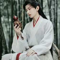 Chinese Hanfu Costume Men Halloween Cosplay Costume Party Outfit Ancient Gradient white Hanfu Dress Women