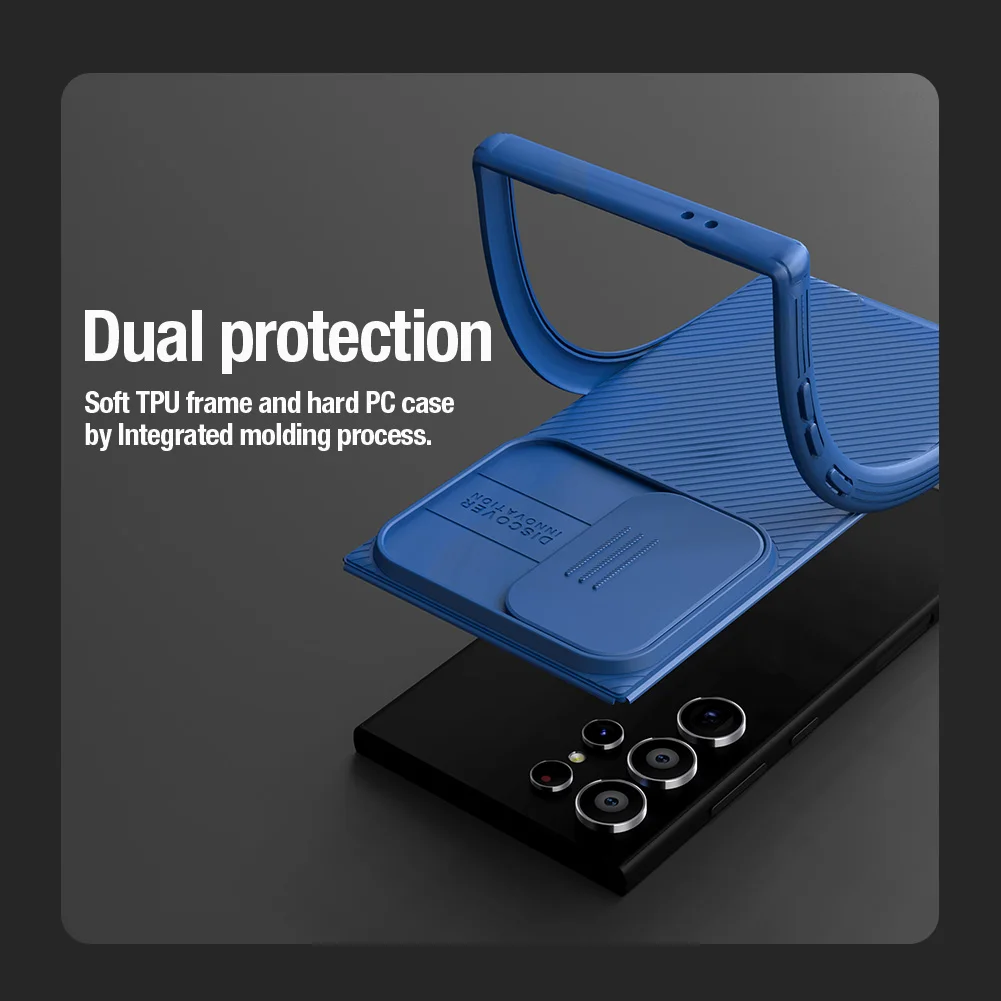 NILLKIN For Samsung Galaxy S24 Ultra / S24 Plus 5G Case Hard PC Camera Cover Slide CamShield Pro Back Cover Protection